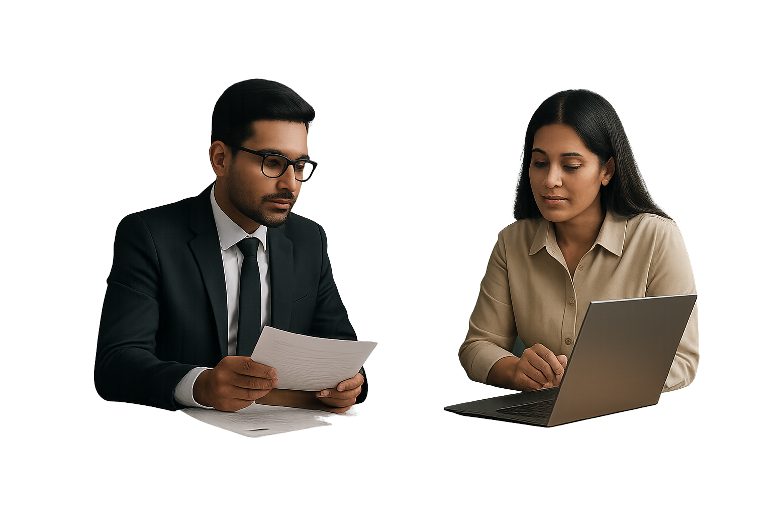 Finance professionals working